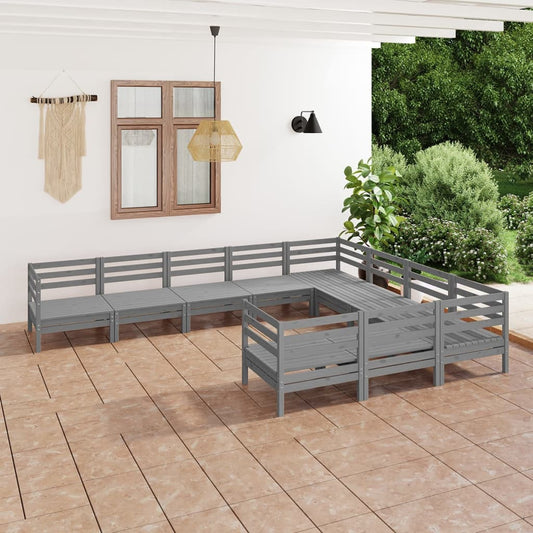 10-piece-patio-lounge-set-gray-solid-pinewood